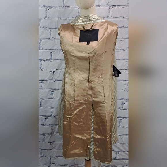 Burberry Prorsum Women's Trench Coat Jacket Gold Metallic  Italy XS 0 US 36 IT - Picture 14 of 16
